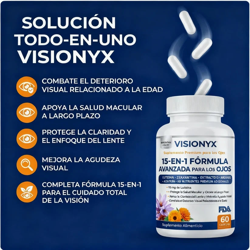 VISIONYX VITAMINAS | ¡Devuelvele el enfoque a tus ojos!