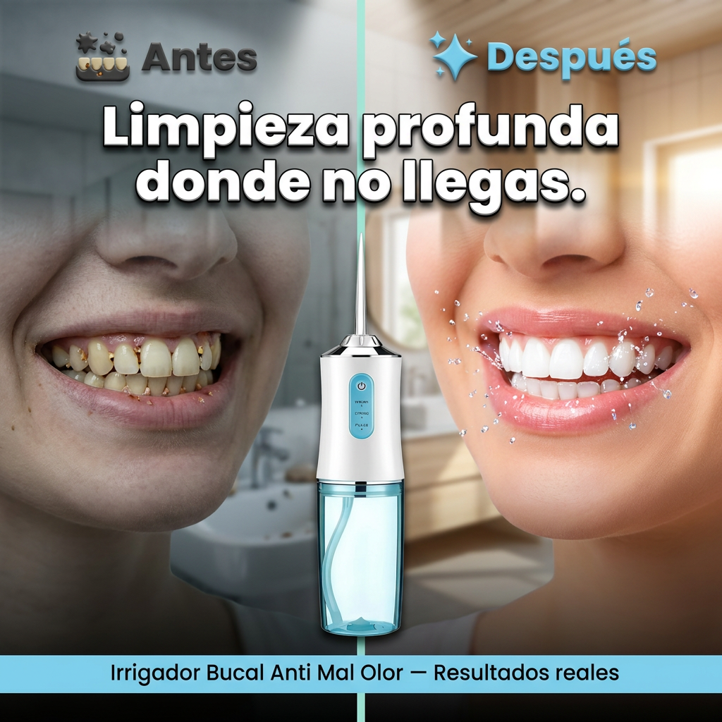 AquaFresh Pro — Irrigador Bucal Anti Mal Olor